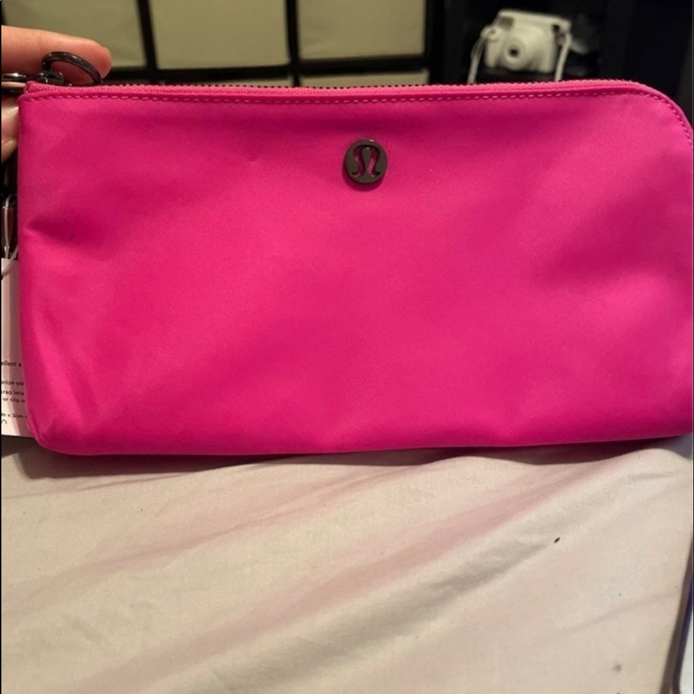 Hot Pink Lulu Lemon wristlet